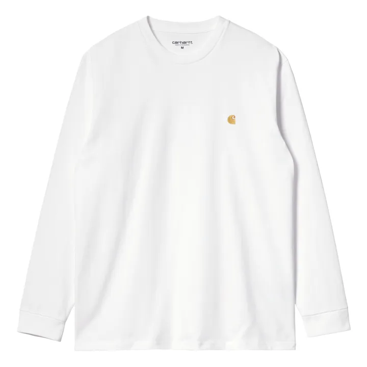 Carhartt WIP T-shirt ML Chase Coton | Blanc