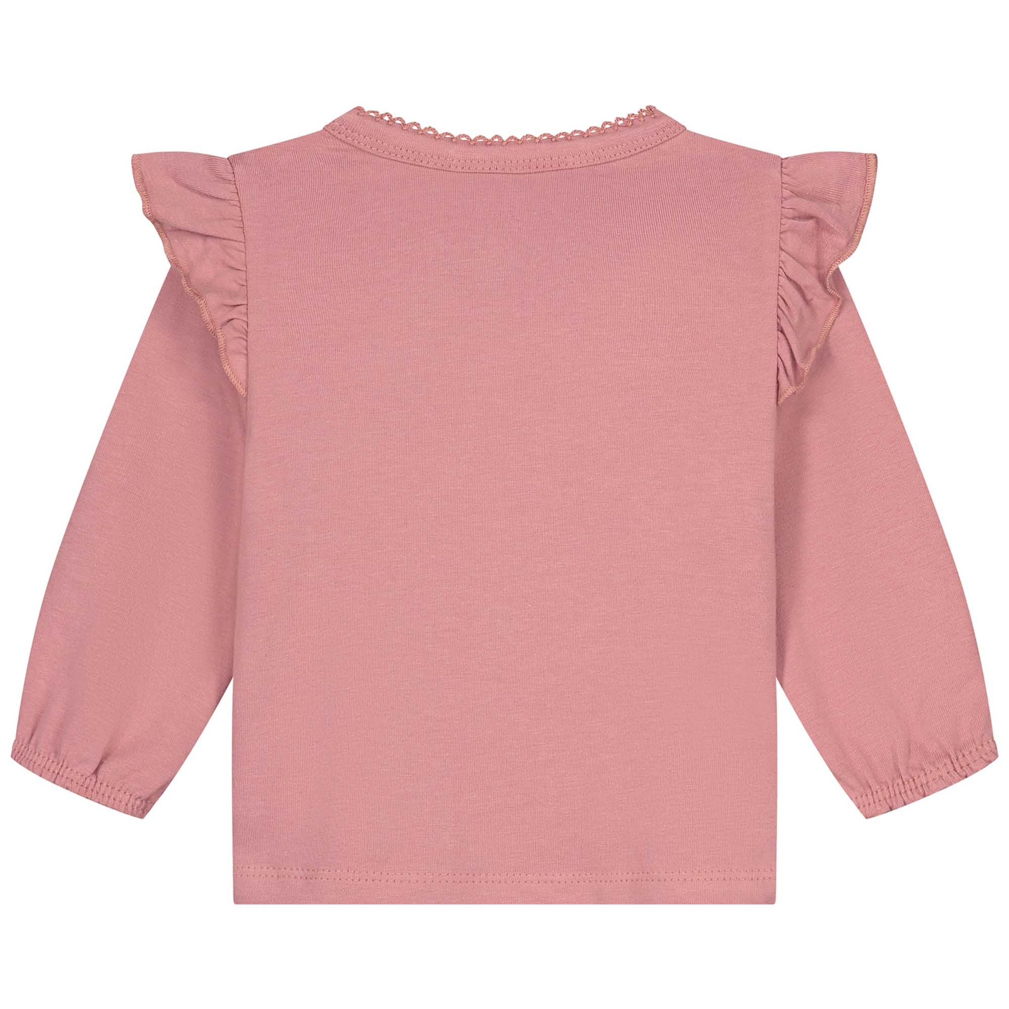 Prénatal newborn overslagshirt lange mouwen tekst roze