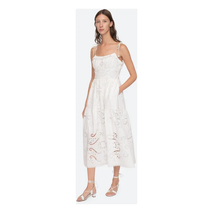 Sea NY Robe Brodée Liat | Blanc