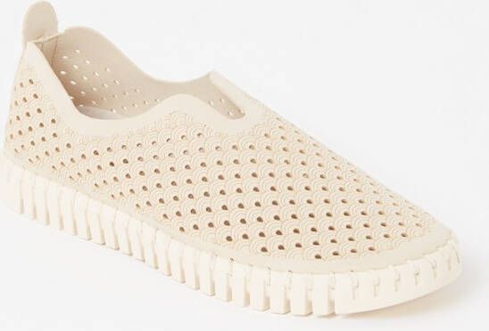 Ilse Jacobsen Instappers Dames Instapschoenen Damesschoenen Canvas Tulip3275 Gebroken wit