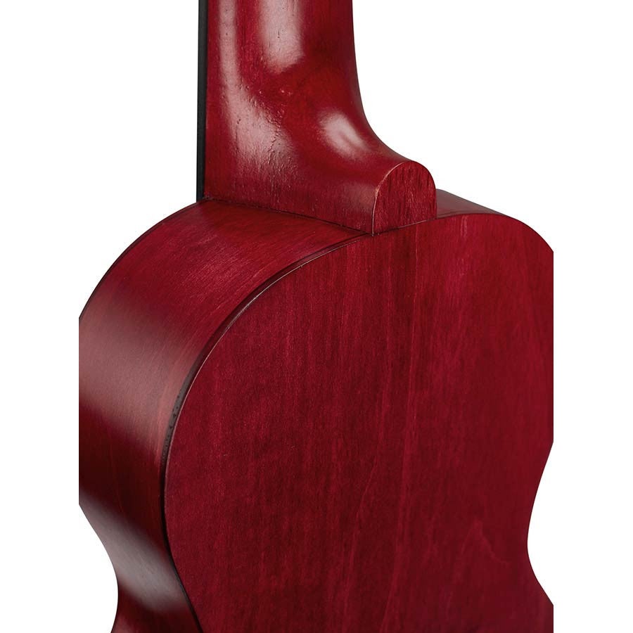 Mahalo MS1TRD Slimline Series sopraan ukelele transparent red