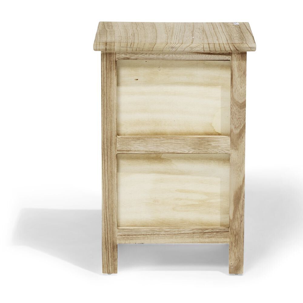 Meuble d'appoint Salomé 2 panières bois et métal 26xH46,5x30cm
