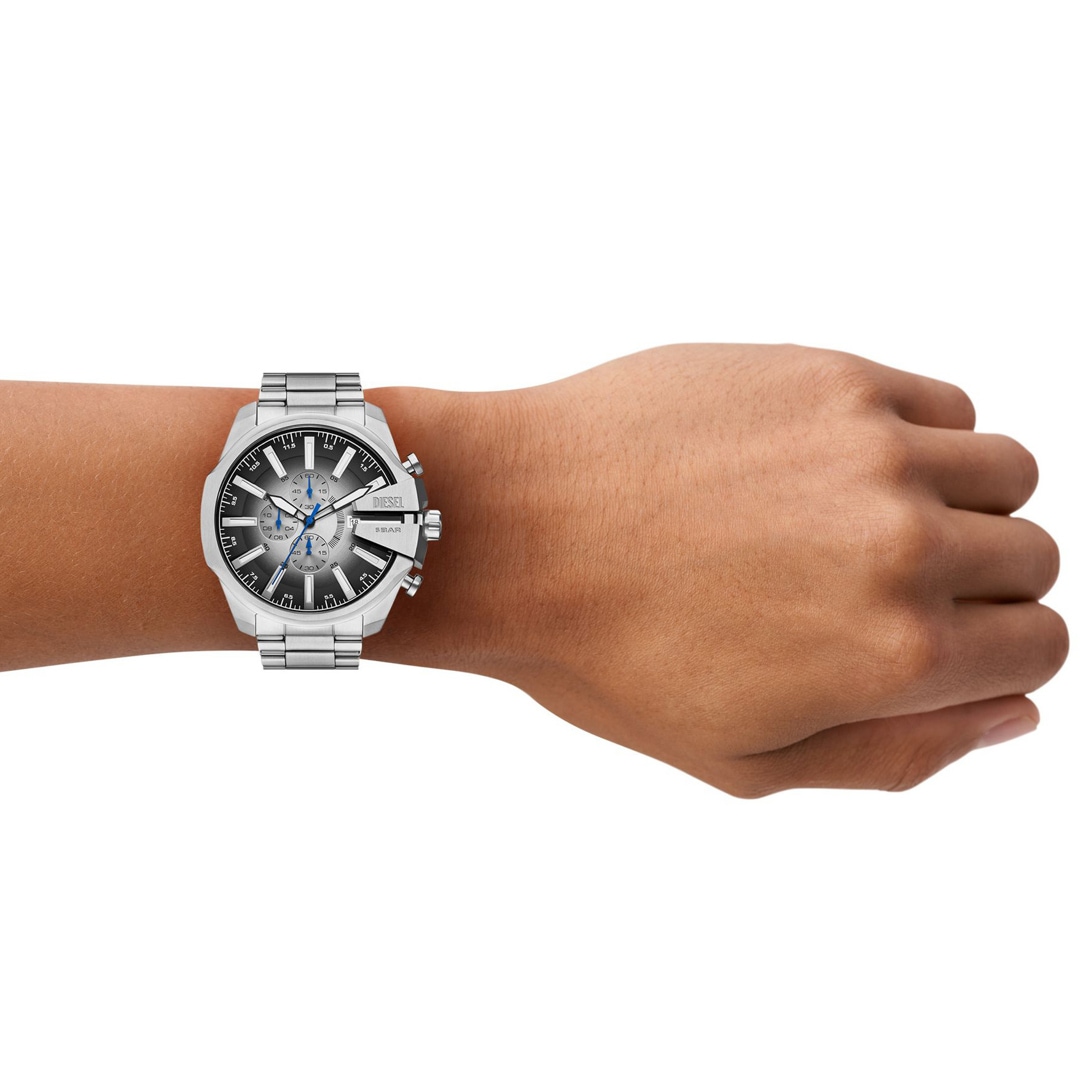 Diesel Mega Chief Slim Chronograph 48mm Silbrig