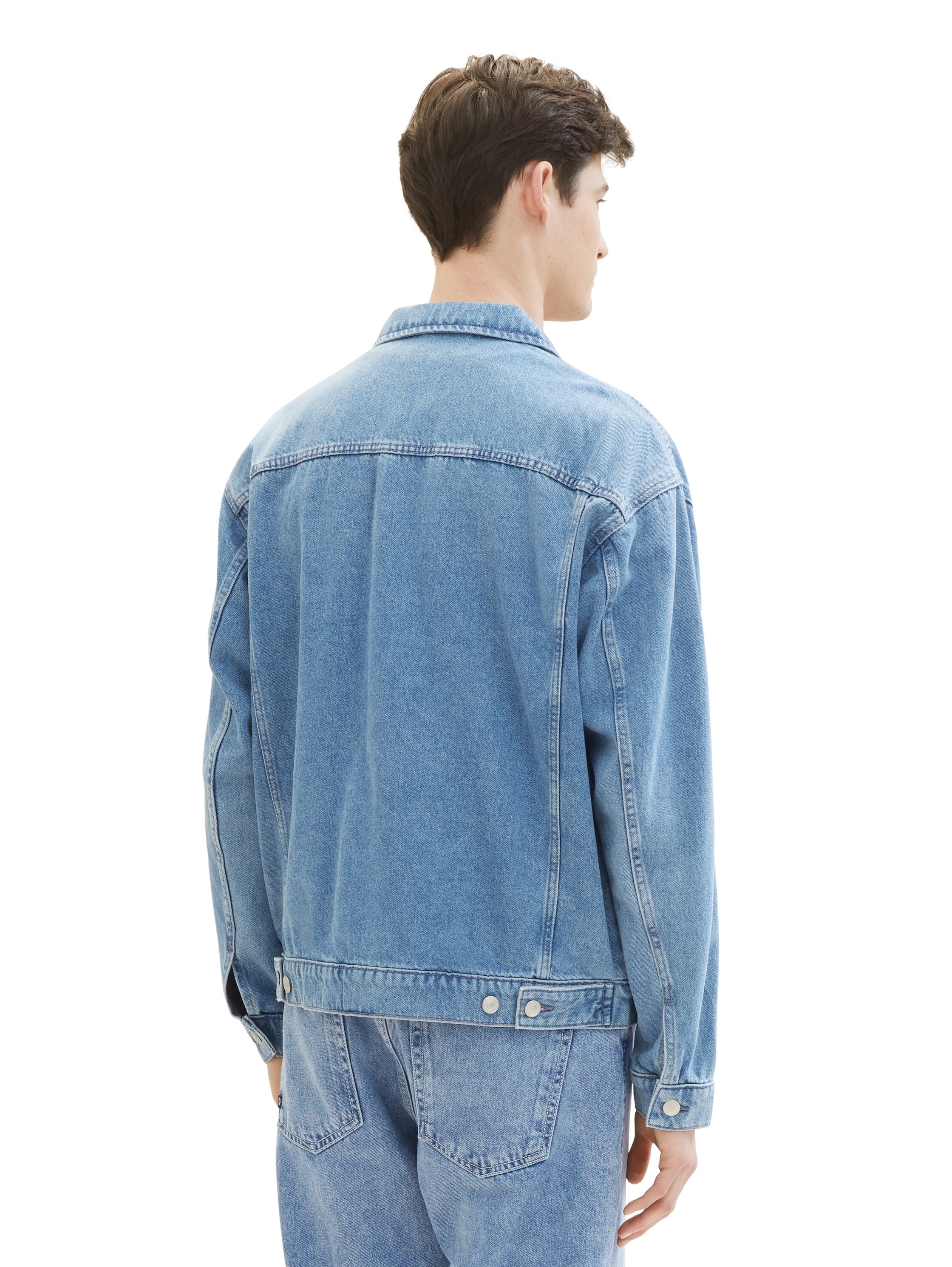 TOM TAILOR Denim Jeansjacke ohne Kapuze mit Knopfleiste