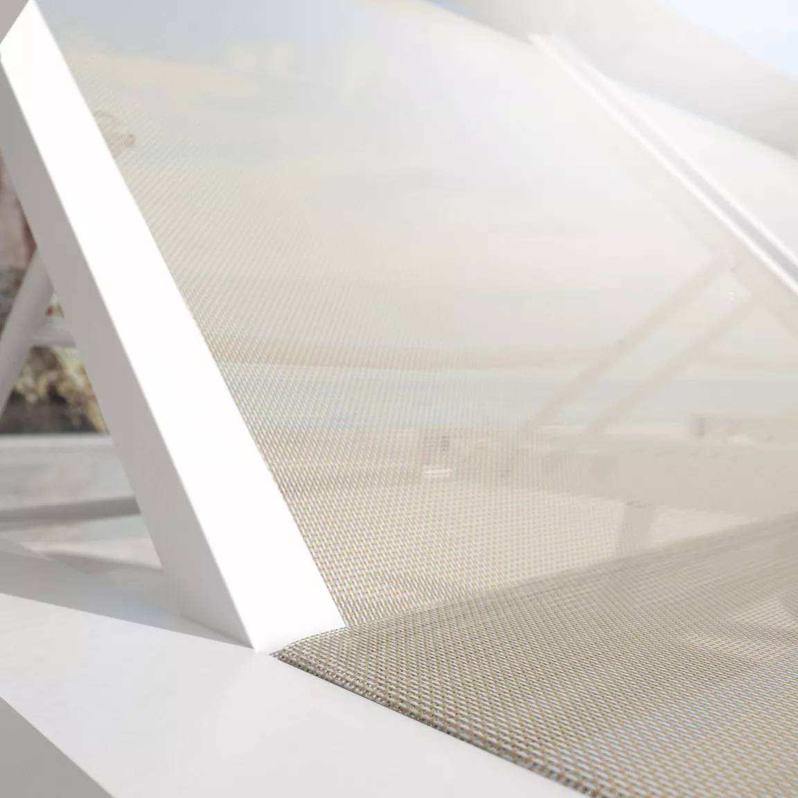 Transat double en aluminium Pirae Ecru