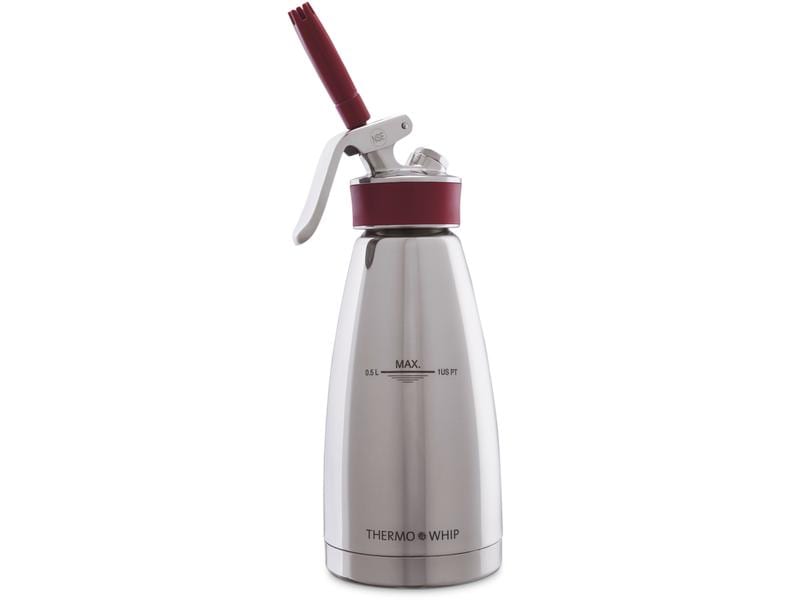 Kisag Rahmbläser Whipper Thermo 0.5 l, Silber Rahmspender