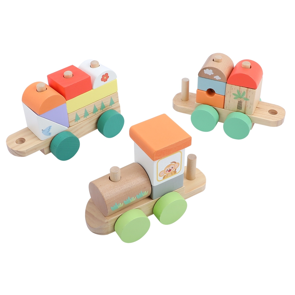 Eichhörnchen-Spiel-Safari-Holz-Stapelzug-Set