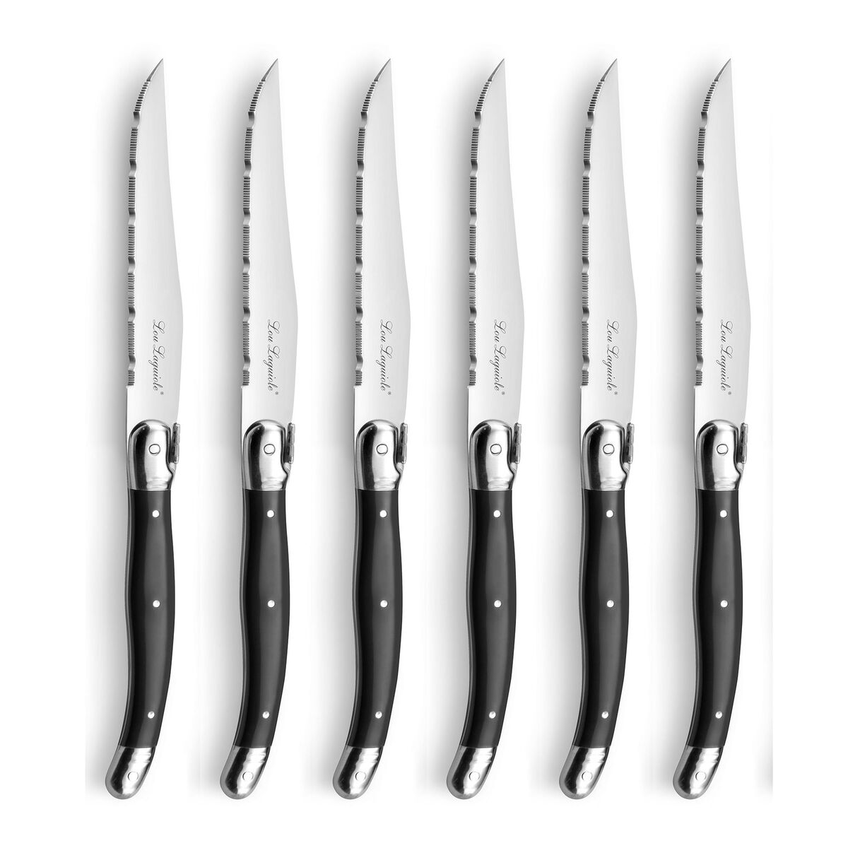 Grillkniver i trekloss, antracit