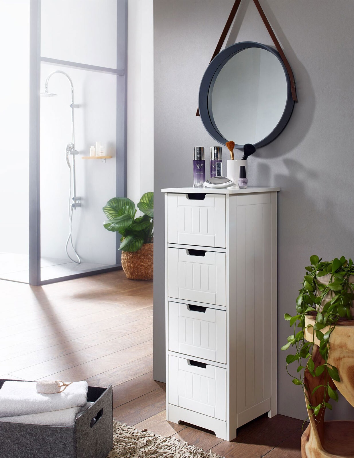 Badschrank Patti 30 x 83 cm weiß