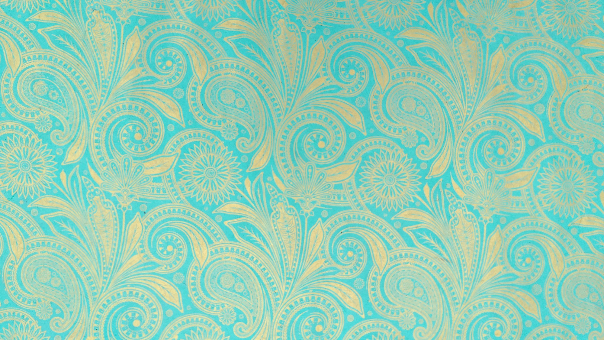 Geschenkpapier floral, mint, gold, L 76 cm, B 51 cm günstig bestellen