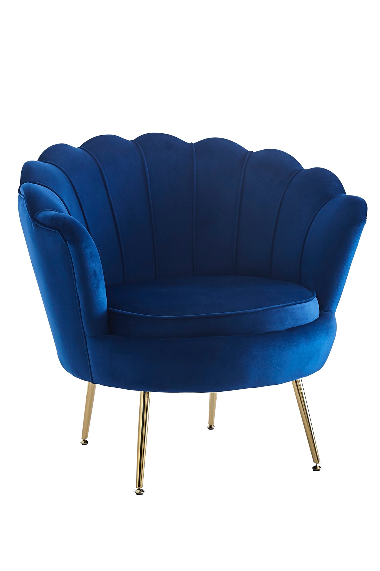 Muschelsessel Samt Dunkelblau Relaxsessel Polstersessel Ohrensessel Loungesessel