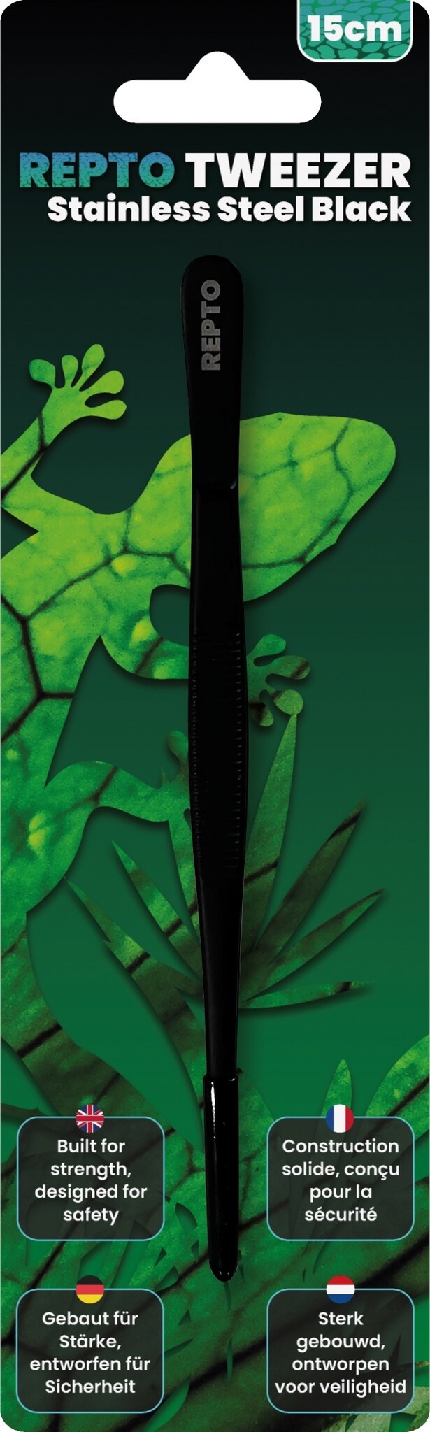 Repto Terrarium Pincet Zwart 15cm