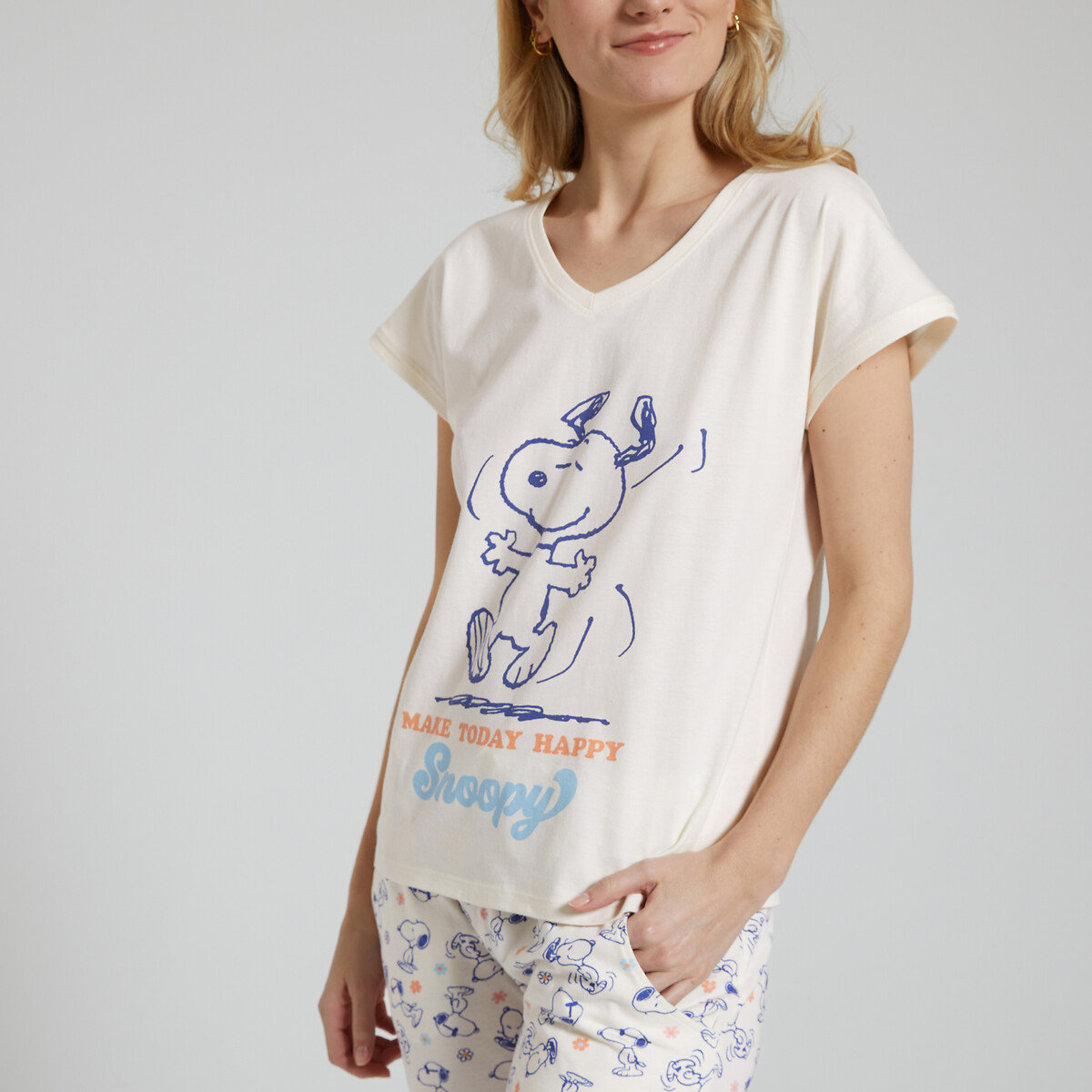 Pijama de manga curta do Snoopy