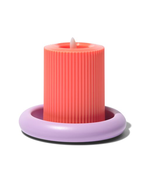 dessous de bougie Ø13 x 2,2 cm métal lilas