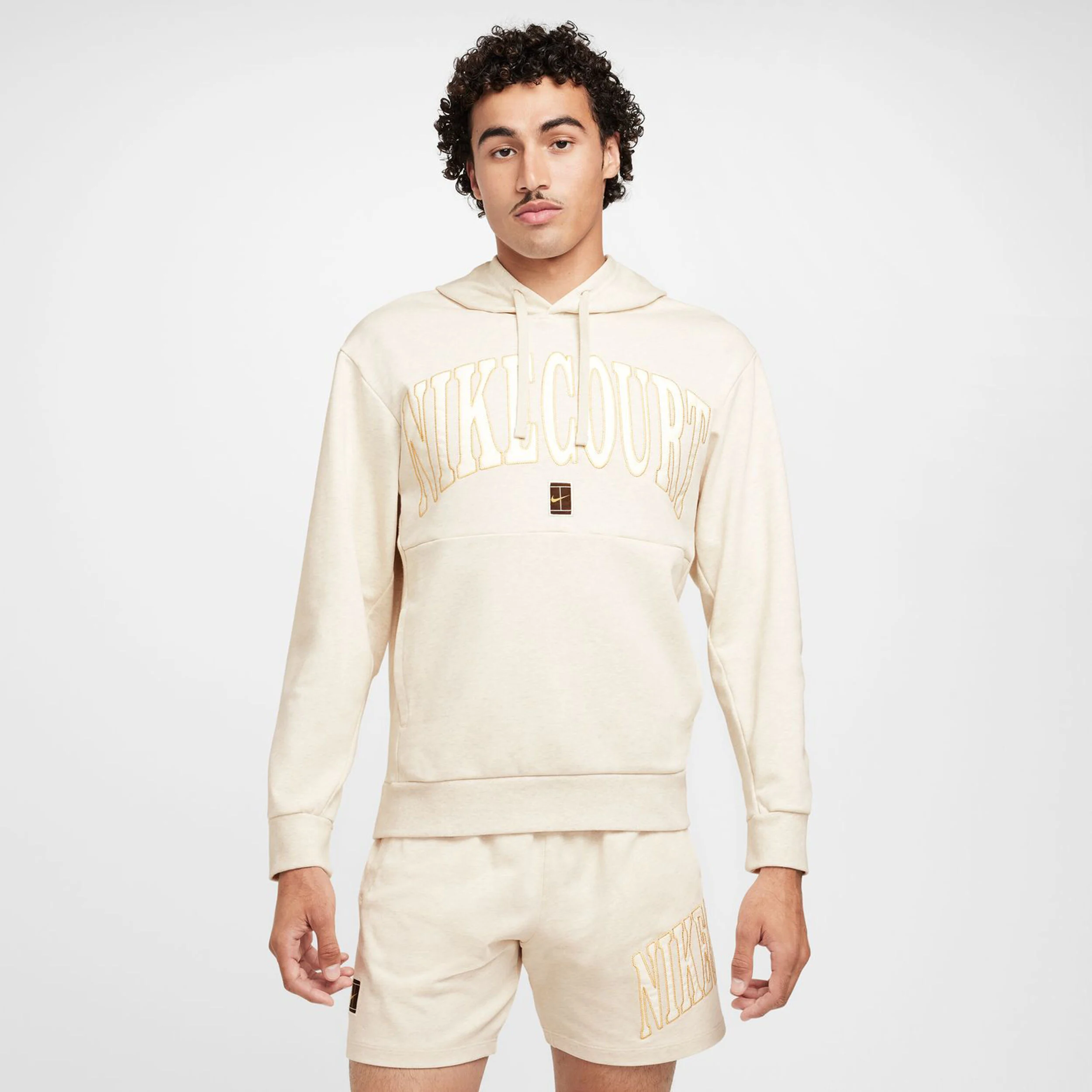 Nike Court Dri-Fit Fleece Heritage Sweat À Capuche Hommes - Crème