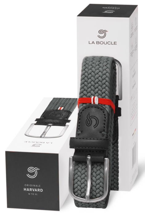 La Boucle grijze heren riem