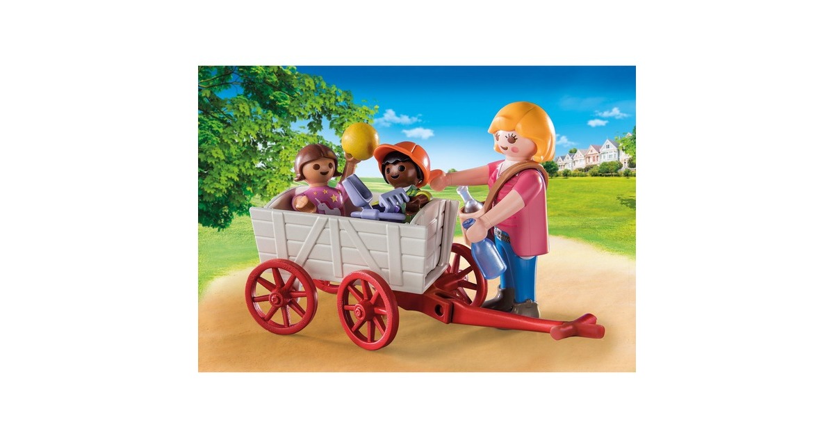 PLAYMOBILCity Life - Starterpack opvoeder met bolderwagen Constructiespeelgoed  (71258)
