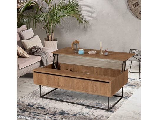 CONCEPT1 - Table basse HNE noyer noir 120 x 60 x h43cm