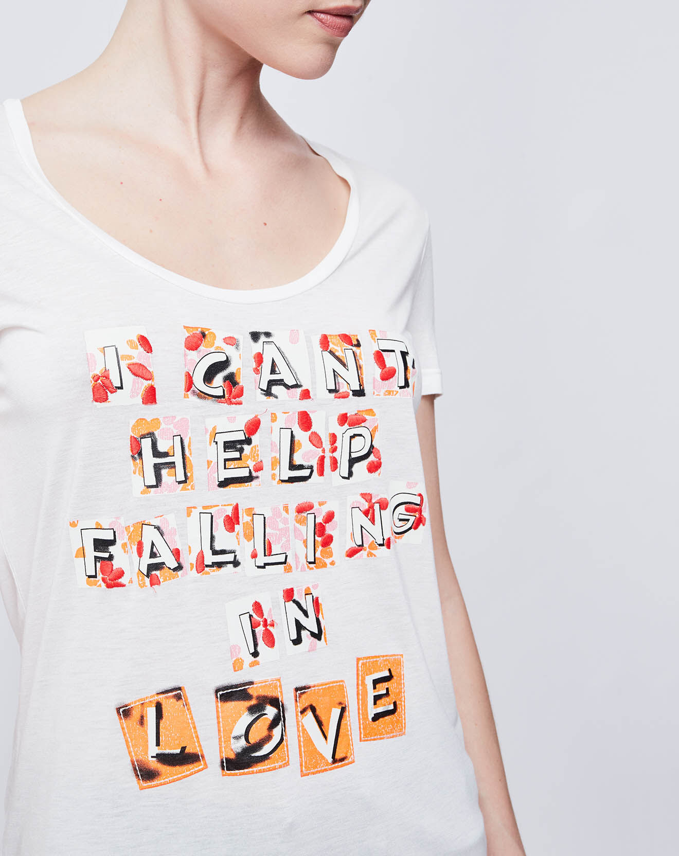 John Galliano T-Shirt imprimé blanc cassé/multicolore