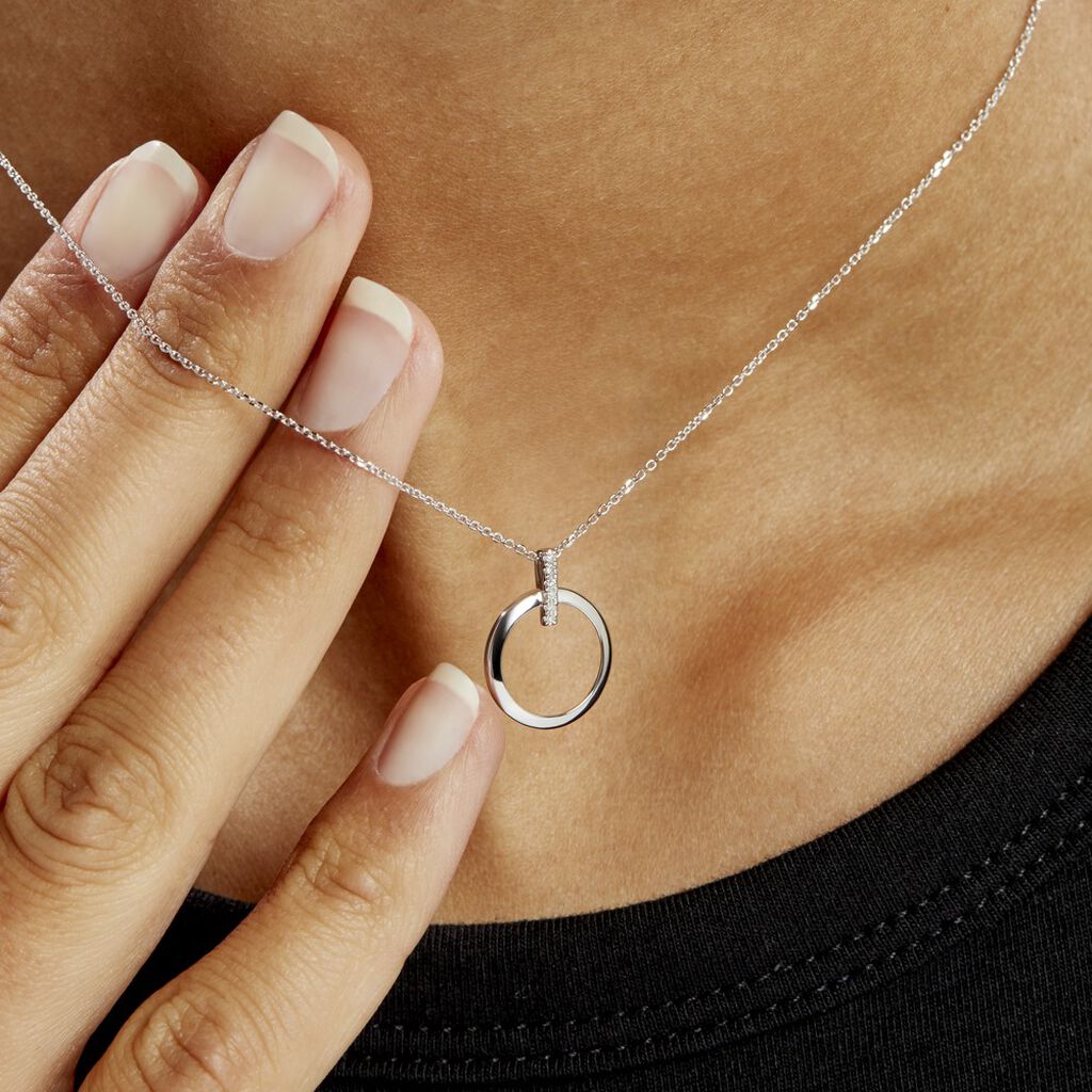 Collier Melissande Or Blanc Diamant