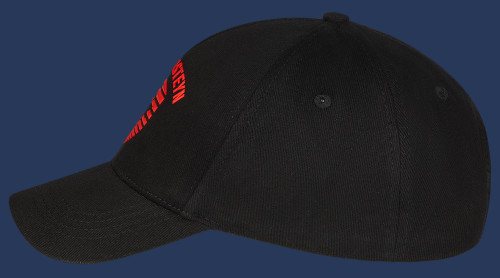 Stripe Cap Baumwolle, Black/Red