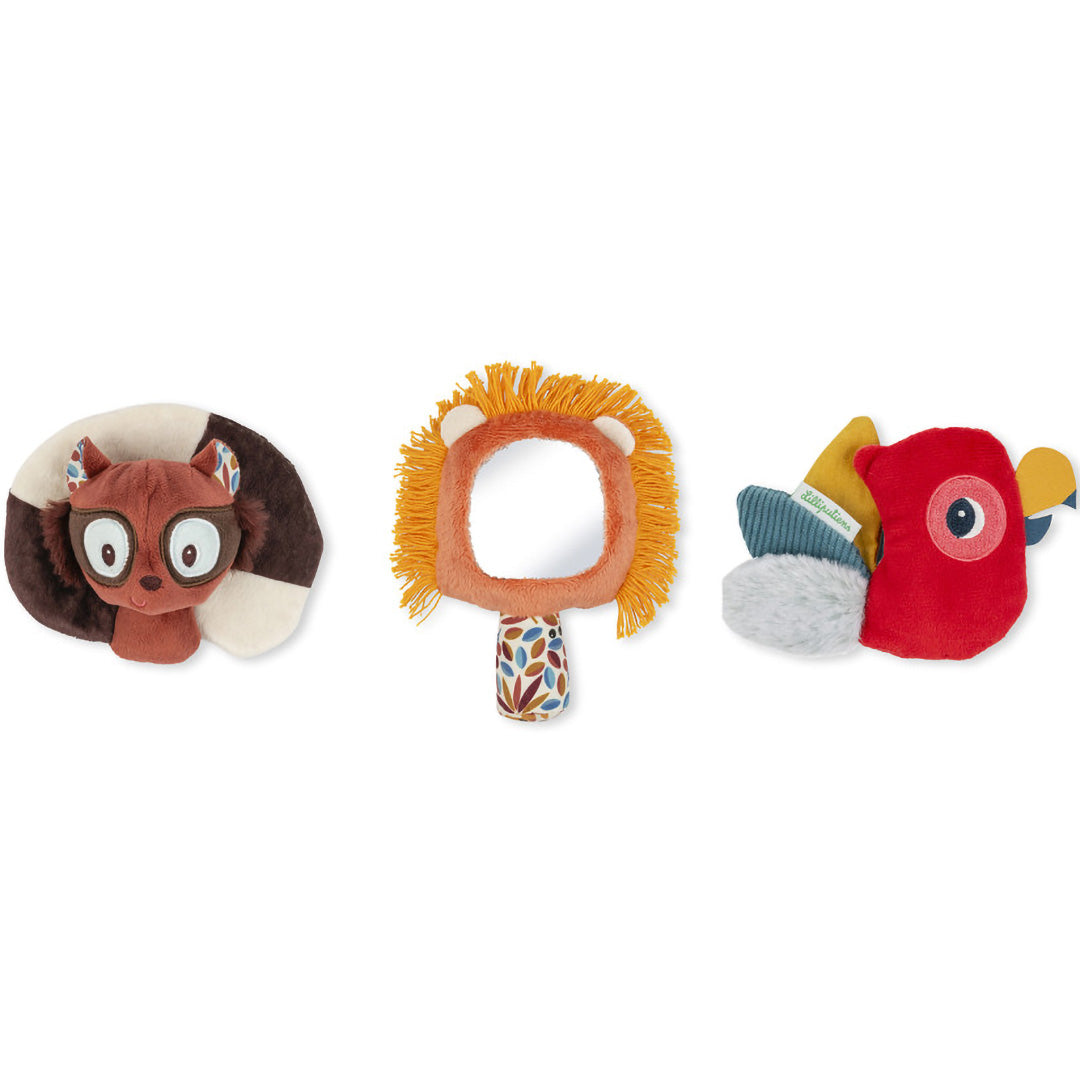 lilliputiens sensorische rammelaars - jack - 3st