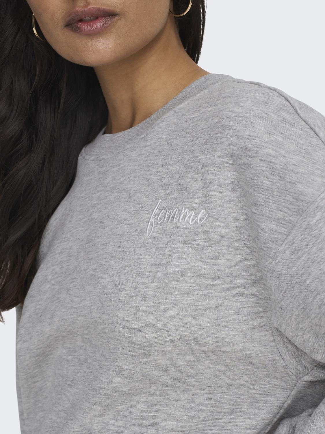 ONLODESSA Sweatshirt Light Grey Melange