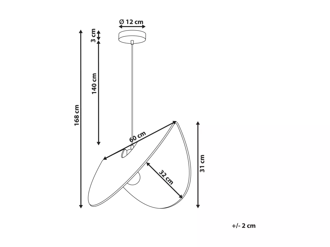Lampe suspension HERRON Papier Naturel