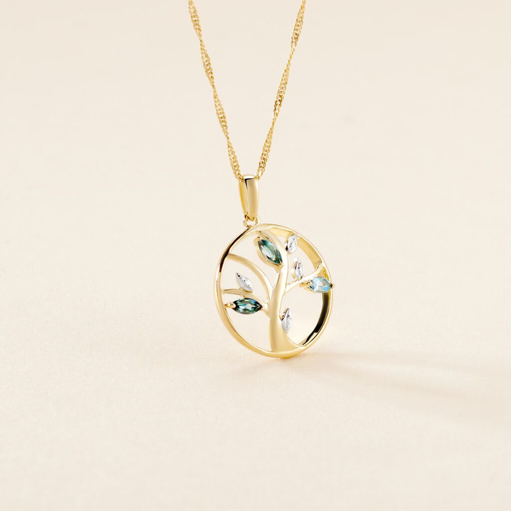 Pendentif Or Jaune Godolieba Topazes