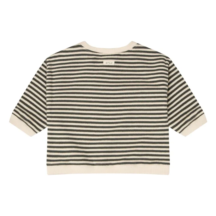 Organic Zoo Sweat Eponge Rayé | Gris