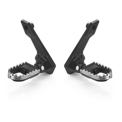 Repose-pieds Rizoma Escape - passager avec kit de montage 22 mm - Noir