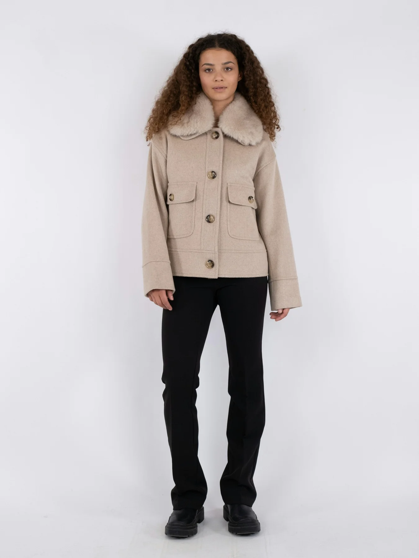 Neo Noir Pitti Wool Jacket sand