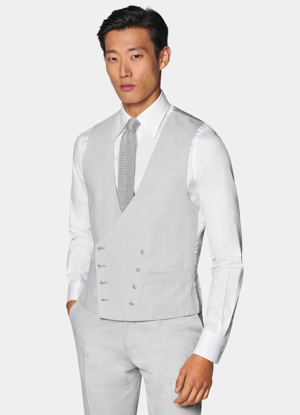Costume trois pièces Havana coupe Tailored gris clair