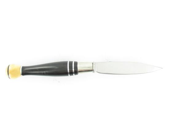 Nontron Virole n° 25 - Boule - Manche en Ebène, Buis et aluminium Couteaux de Poche par Nontron