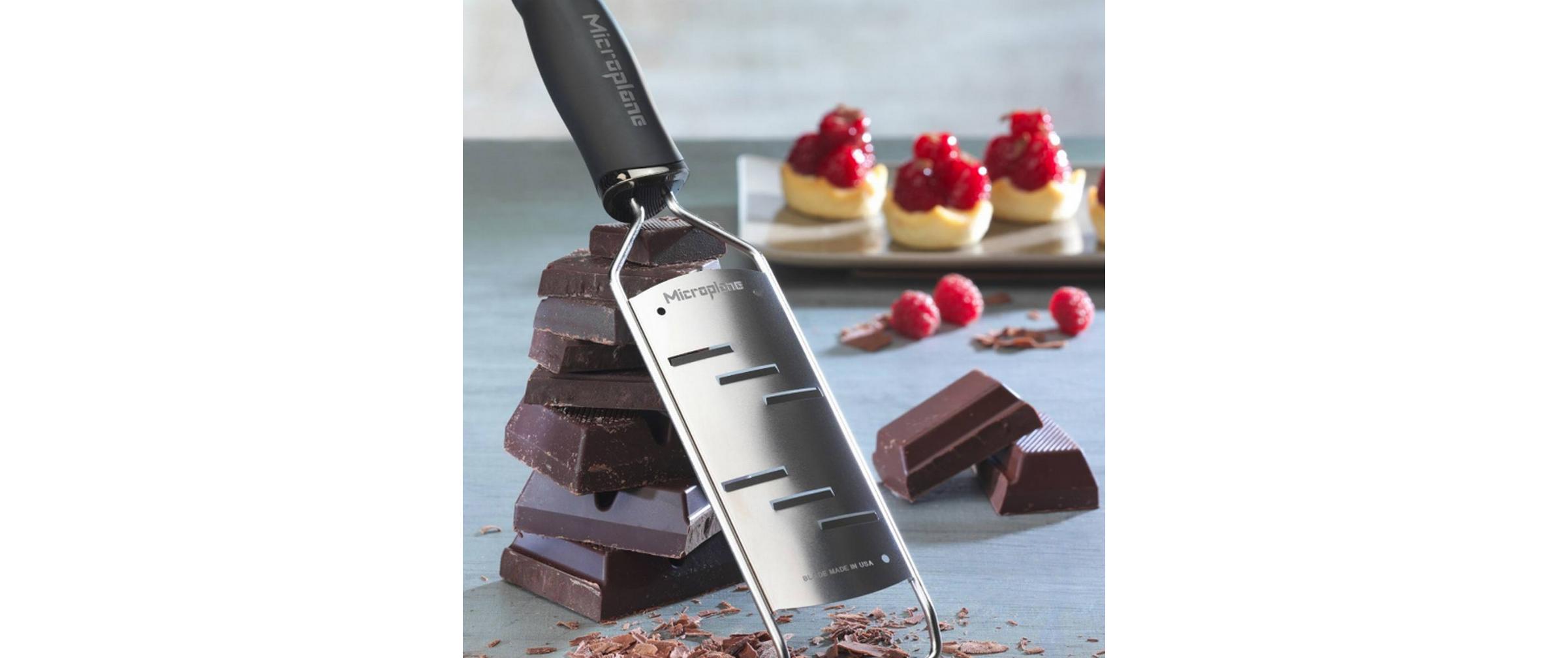 Gourmet Raspel grob SchwarzKüchenreibe aus Edelstahl
