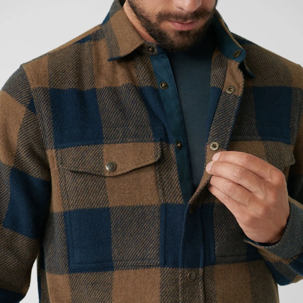 Fjällräven Men's Canada Shirt Deep Forest-Dark Navy