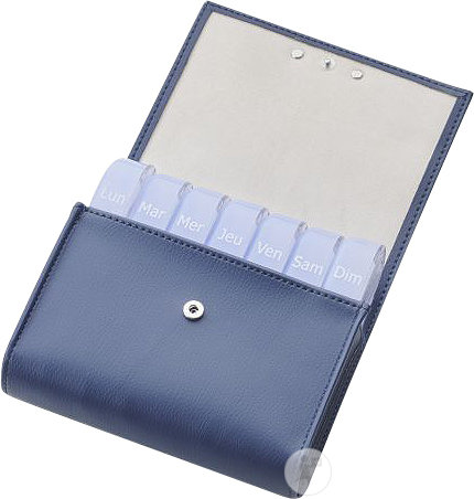 Pilbox Maxi Bleu Marine Pilulier Hebdomadaire 1 Pièce
