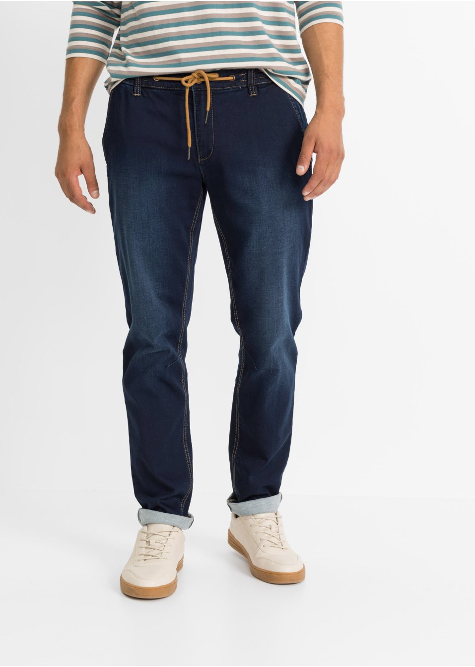 Jean-sweat à taille extensible Regular Fit, Tapered