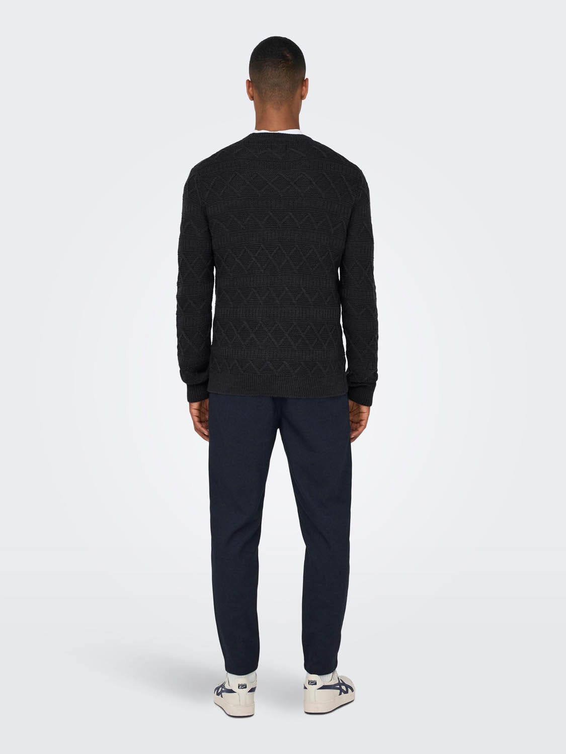 Only & Sons  Wade Reg 5 Struc Mock Neck Knit