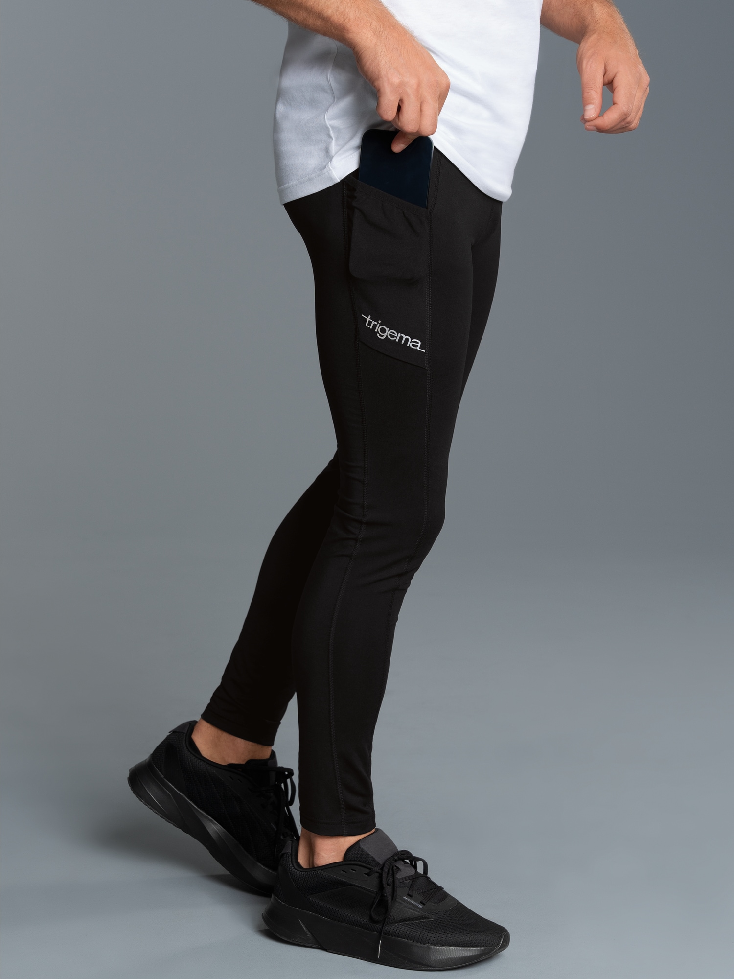 Sportleggings mit praktischer Tasche Schwarz