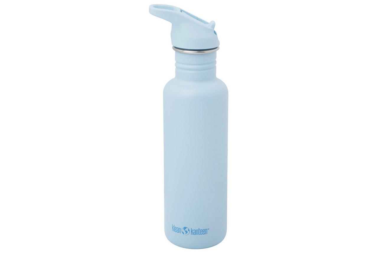 Klean Kanteen Classic Water Bottle 1011197 Clear Sky, Flip Seal Sport Cap, drinkfles, 800 ml