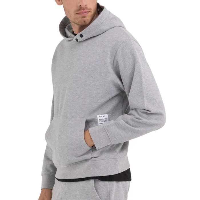 Replay Button Hoodie Heren