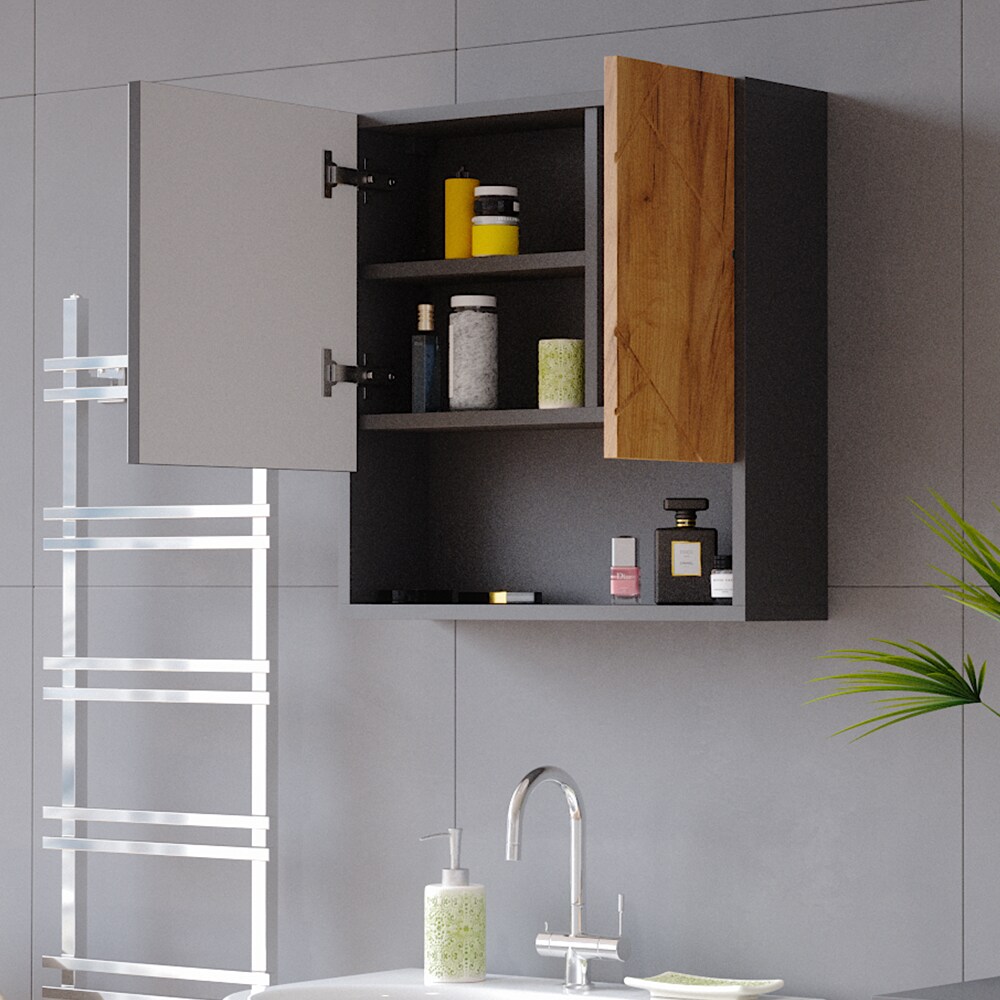 Vicco Spiegelschrank Badspiegel Wandspiegel Irma Spiegel Badezimmer Anthrazit