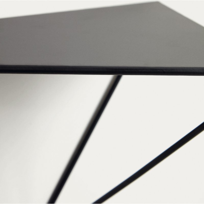 Étagère Teg prisme en acier avec finition noire 40 x 20 cm