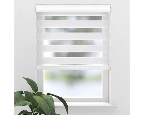 Soluna dubbel rolgordijn Ikaria D-R13 met cassette wit 60x175 cm