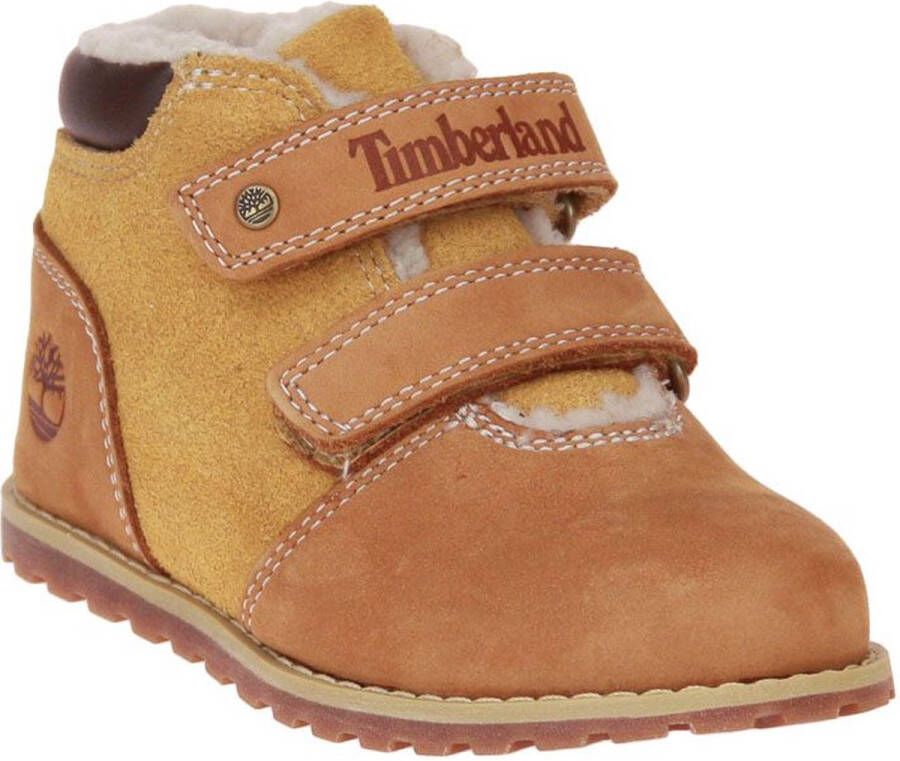Timberland Pokey Pine Warm Lined Hook&loop Laarzen Voor Peuters Beige Jongen