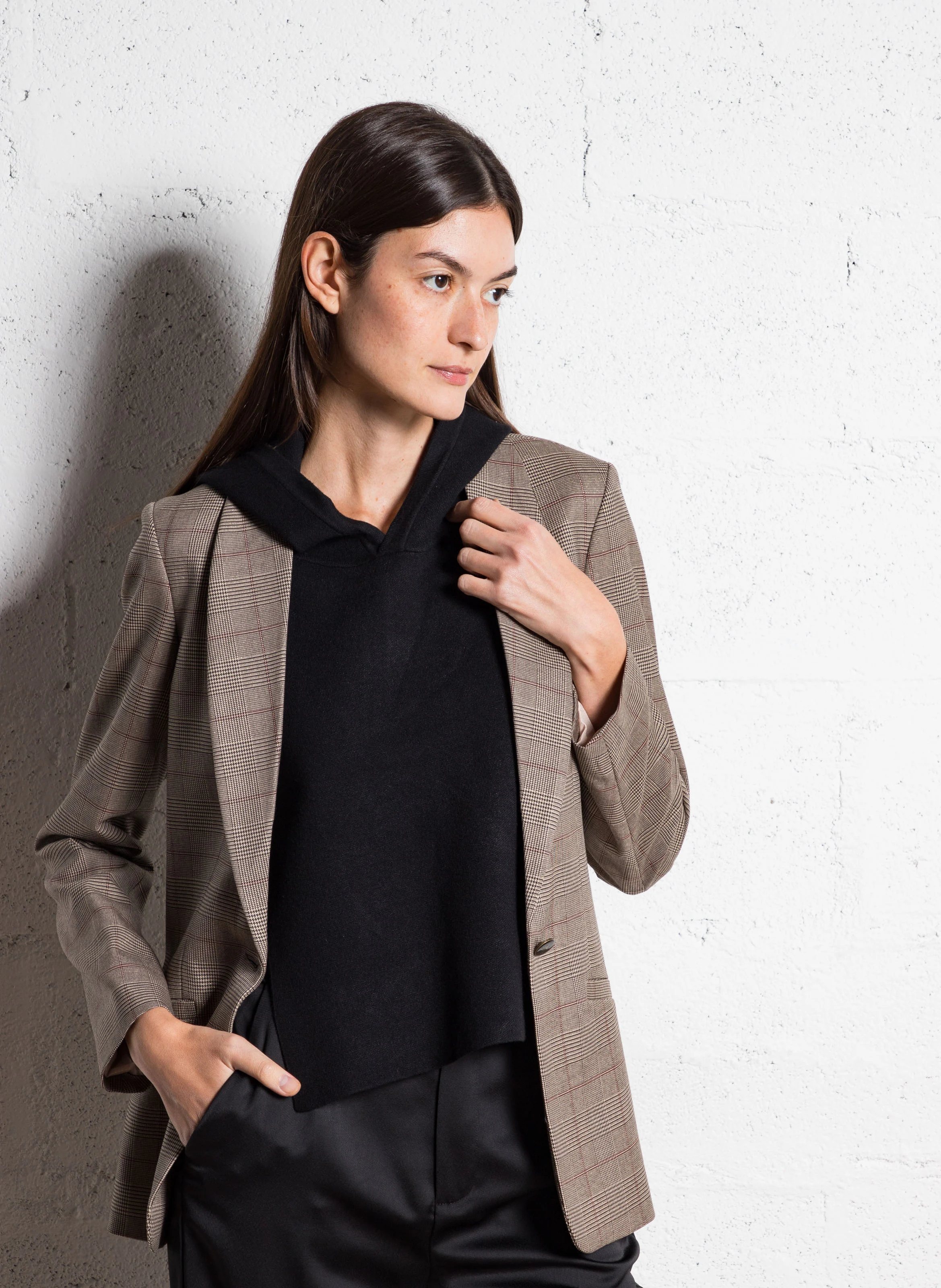VOICE - Veste de tailleur à carreaux | Marron