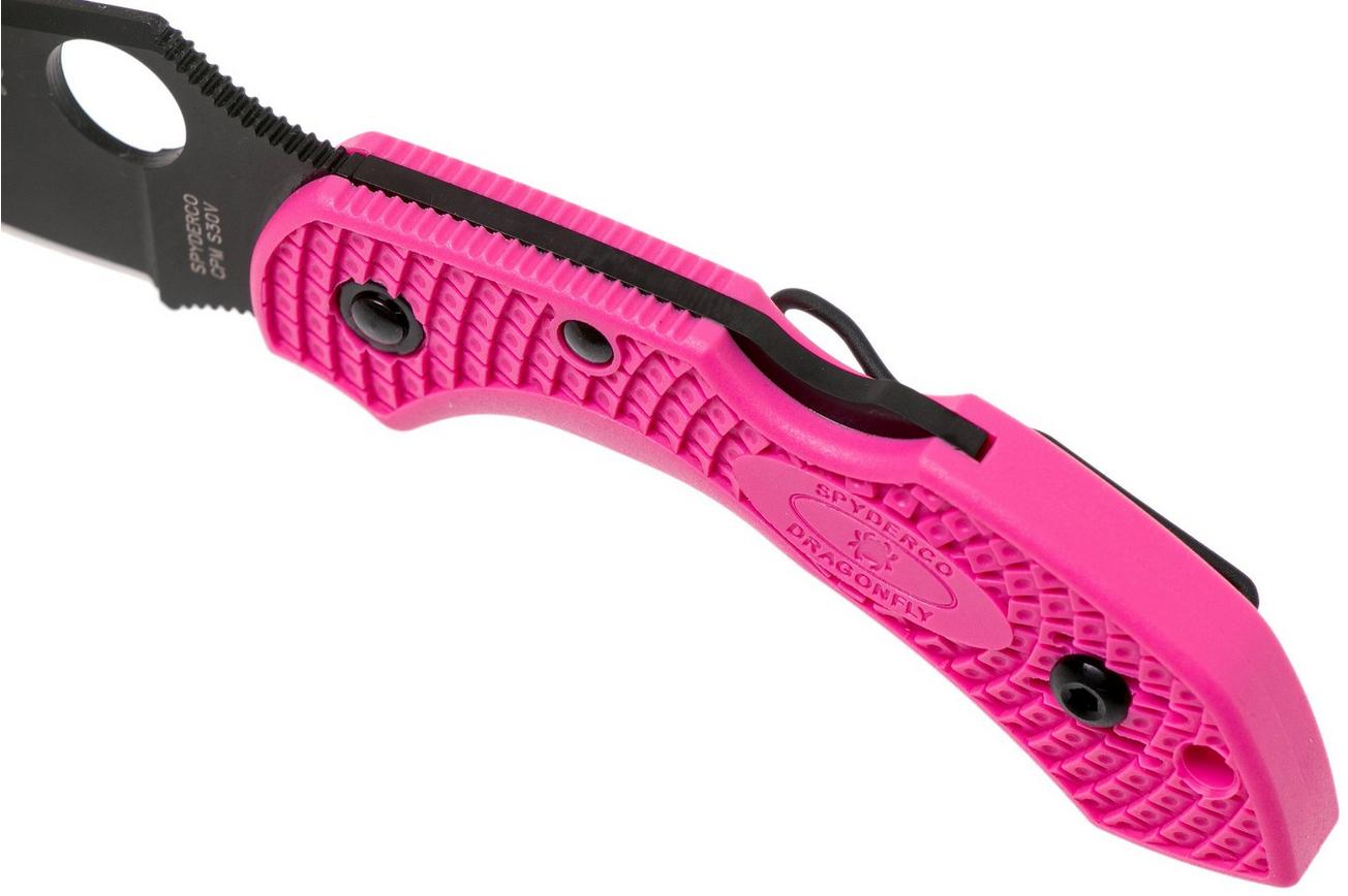Spyderco Dragonfly 2 Pink Black S30V C28FPPNS30BK2 Pink Heals zakmes