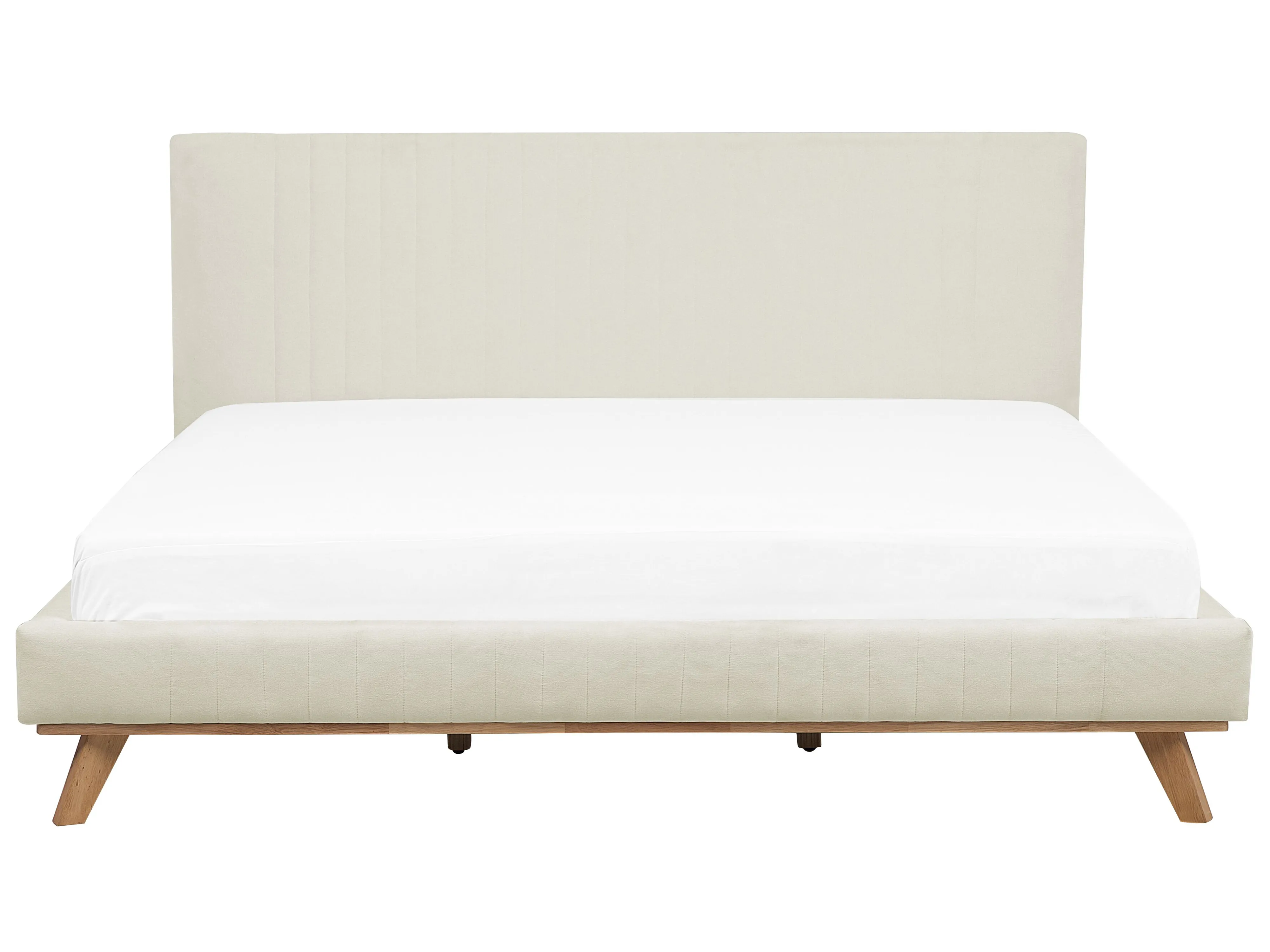 Bed Chenille TALENCE 180 x 200 cm Lichtbeige