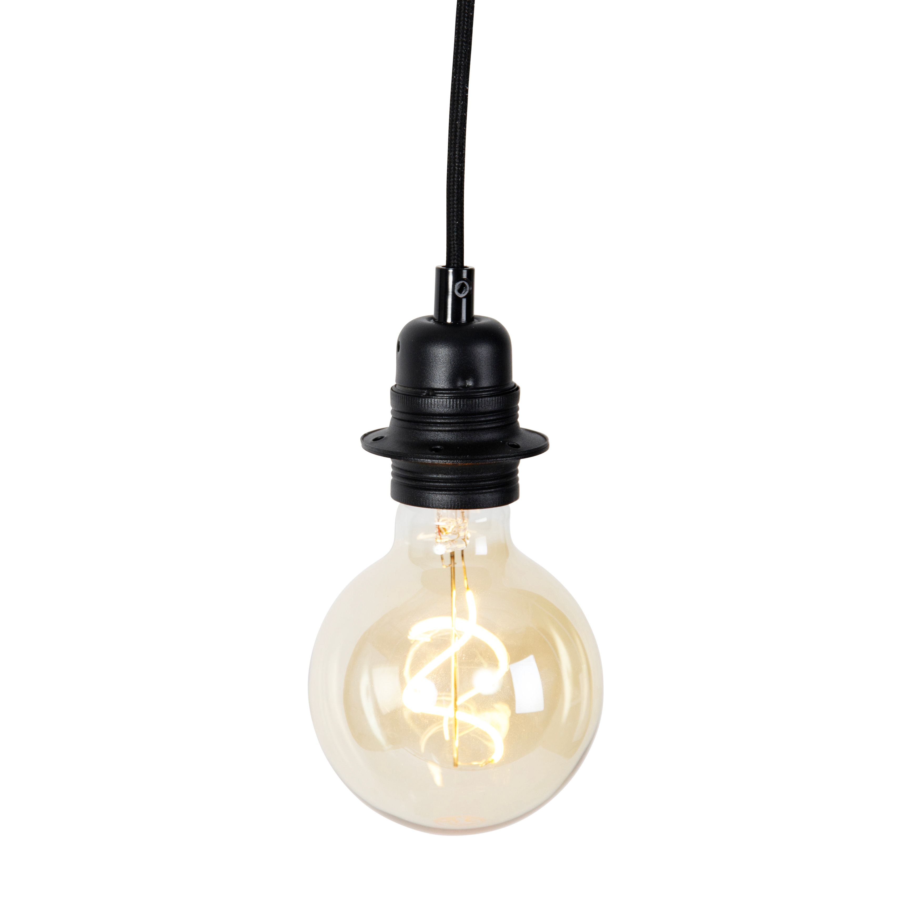 Moderne hanglamp zwart dimbaar - Cava Luxe 1